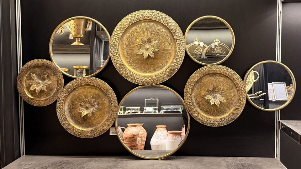 METAL AYNALI DUVAR DEKOR