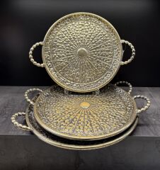 METAL TEPSİ 3LÜ SET