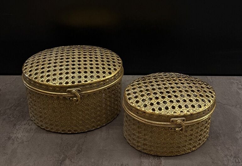 METAL DEKORATİF KUTU 2Lİ SET