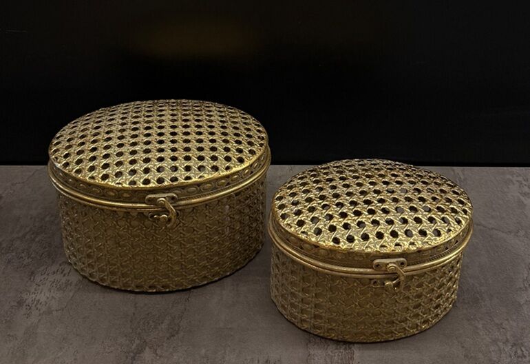 METAL DEKORATİF KUTU 2Lİ SET