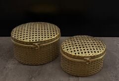 METAL DEKORATİF KUTU 2Lİ SET