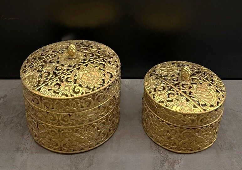 METAL DEKORATİF KUTU 2Lİ SET