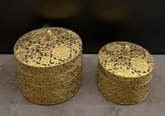 METAL DEKORATİF KUTU 2Lİ SET