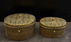 METAL DEKORATİF KUTU 2Lİ SET