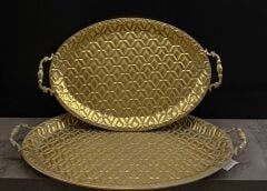 METAL OVAL TEPSİ 2Lİ SET