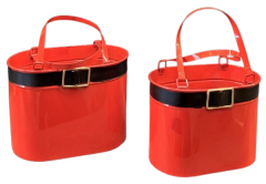 METAL YILBAŞI SAKSI 2Lİ SET