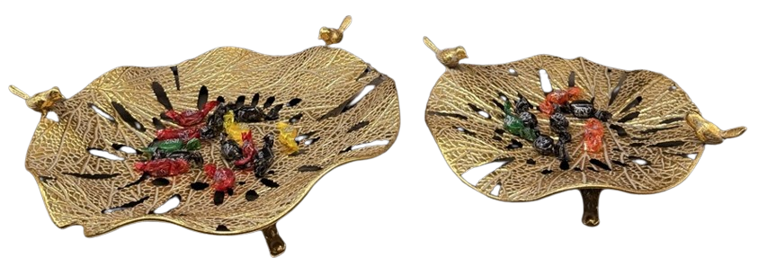 METAL DEKORATİF KUŞLU ŞEKERLİK - MEYVELİK