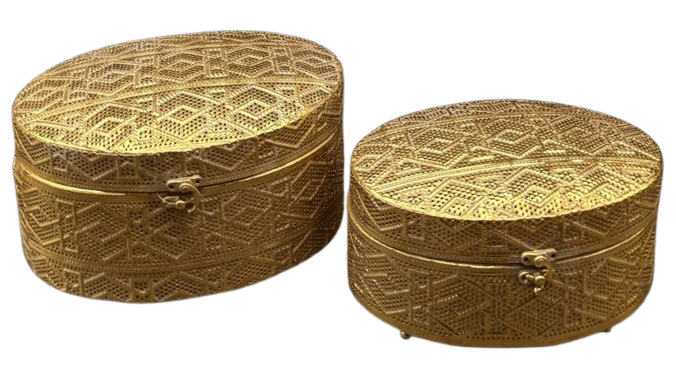 METAL DEKORATİF KUTU 2Lİ SET