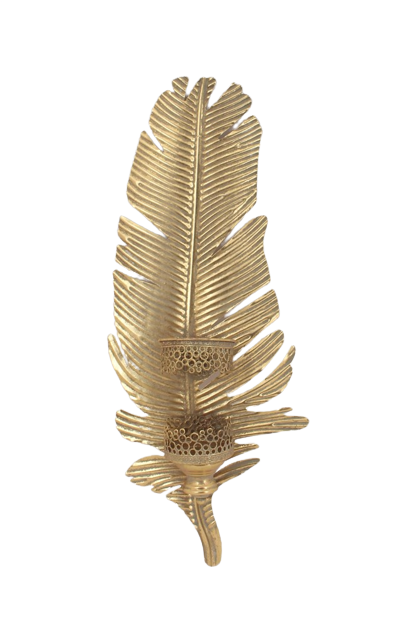 METAL YAPRAK APLİK MUMLUK