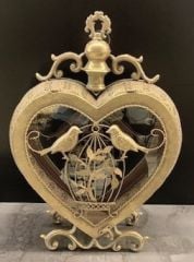 METAL DEKORATİF KALP MUMLUK