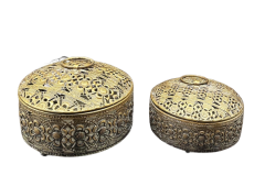 METAL DEKORATİF KUTU 2Lİ SET