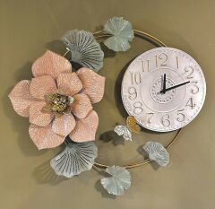 METAL DUVAR DEKOR SAATLİ