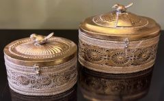 METAL DEKORATİF KUŞLU KUTU 2Lİ SET