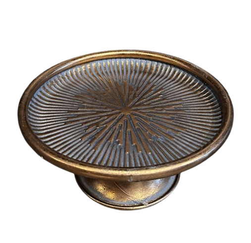 METAL YUVARLAK AYAKLI TEPSİ