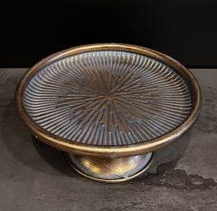 METAL YUVARLAK AYAKLI TEPSİ