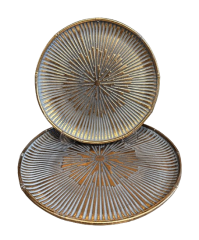 METAL YUV.AYAKLI TEPSİ 2Lİ SET