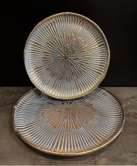 METAL YUV.AYAKLI TEPSİ 2Lİ SET