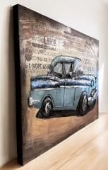 METAL 3 BOYUTLU DUVAR TABLOSU