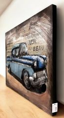 METAL 3 BOYUTLU DUVAR TABLOSU