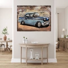 METAL 3 BOYUTLU DUVAR TABLOSU