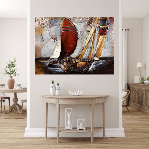 METAL 3 BOYUTLU DUVAR TABLOSU