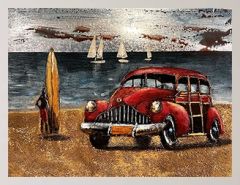 METAL 3 BOYUTLU DUVAR TABLOSU