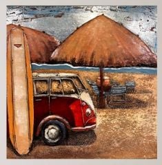 METAL 3 BOYUTLU DUVAR TABLOSU