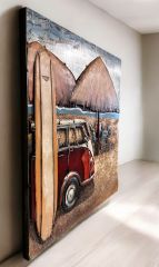 METAL 3 BOYUTLU DUVAR TABLOSU