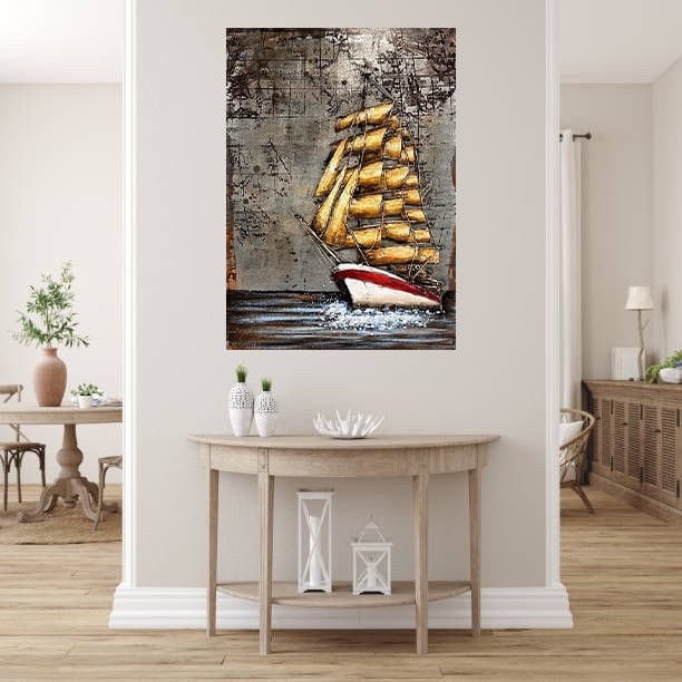 METAL 3 BOYUTLU DUVAR TABLOSU