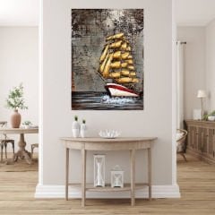 METAL 3 BOYUTLU DUVAR TABLOSU