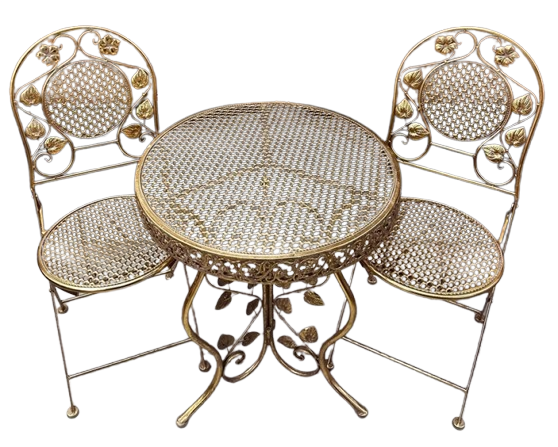 METAL MASA SANDALYE TAKIMI (1 MASA+2 SANDALYE)