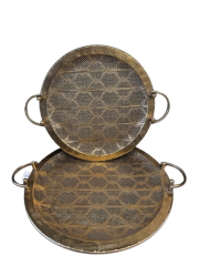 METAL YUVARLAK TEPSİ 2Lİ SET