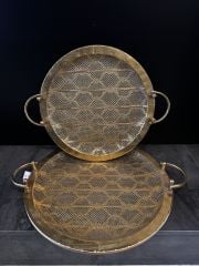 METAL YUVARLAK TEPSİ 2Lİ SET