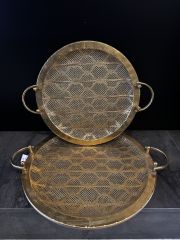 METAL YUVARLAK TEPSİ 2Lİ SET