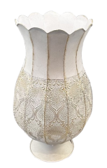 METAL VAZO BEYAZ (BÜYÜK BOY)