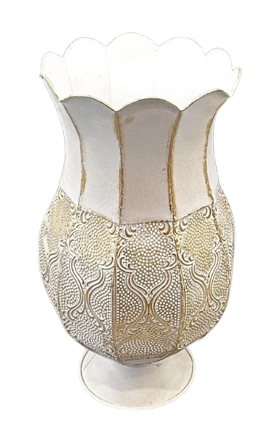 METAL VAZO BEYAZ (KÜÇÜK BOY)