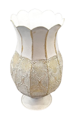 METAL VAZO BEYAZ (KÜÇÜK BOY)