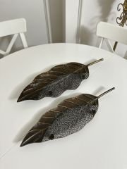 METAL DEKOR YAPRAK TEPSİ 2Lİ SET