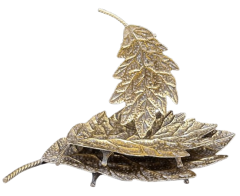 METAL DEKOR YAPRAK TABAK 3LÜ SET